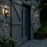 Nordlux Vägglampa Griffin Wall på Stenvägg